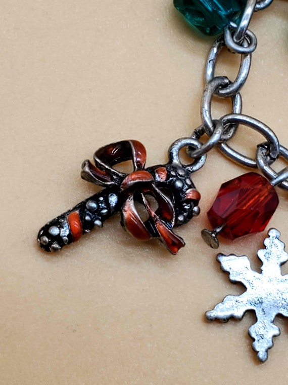 Vintage Holiday/ Christmas dangling chain charm b… - image 10