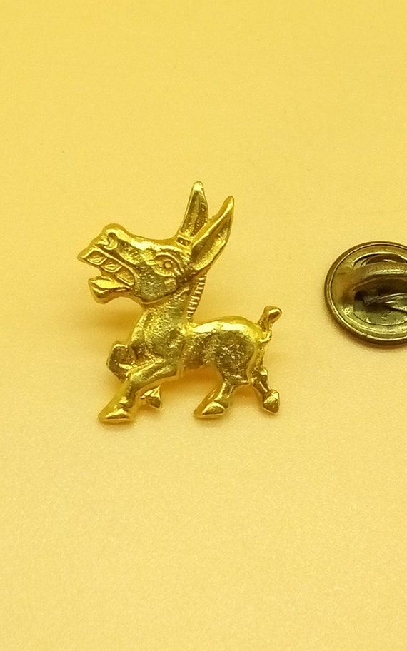 Vintage Democratic Donkey gold tone pin