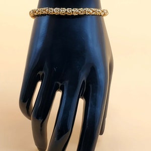 Vintage gold plated Byzantine link bracelet