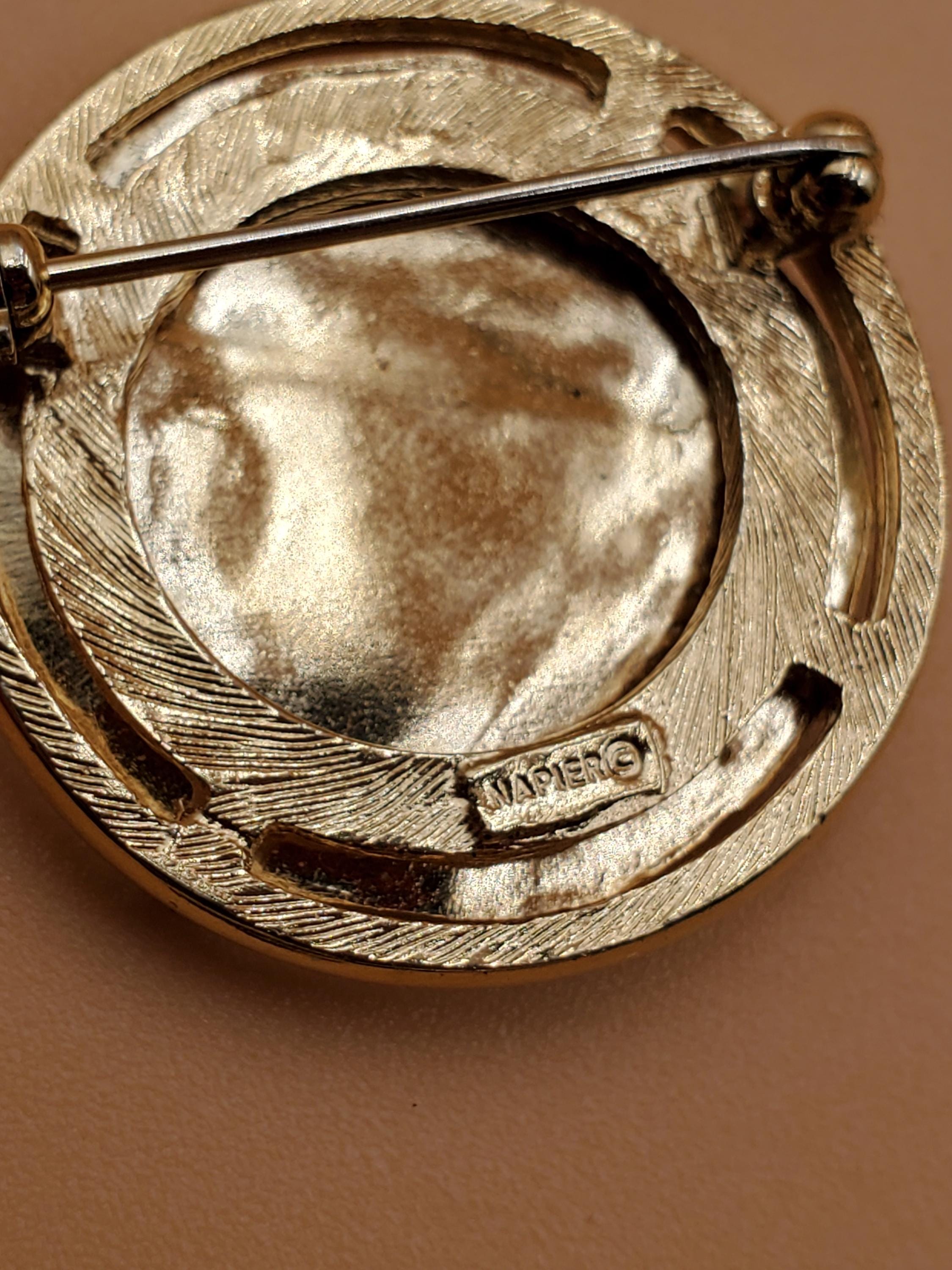 ヴィンテージ ネイピア フェイクギリシャコインブローチ