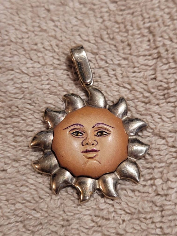 Vintage Toztli Mexico 925 Sun Face 