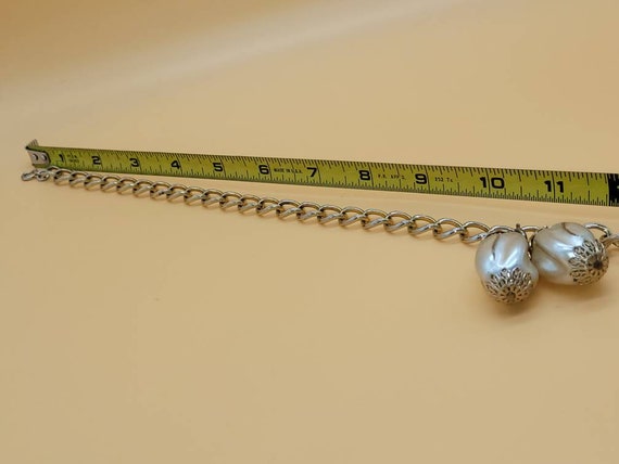 Vintage dangling faux baroque pearl pendant neckl… - image 3