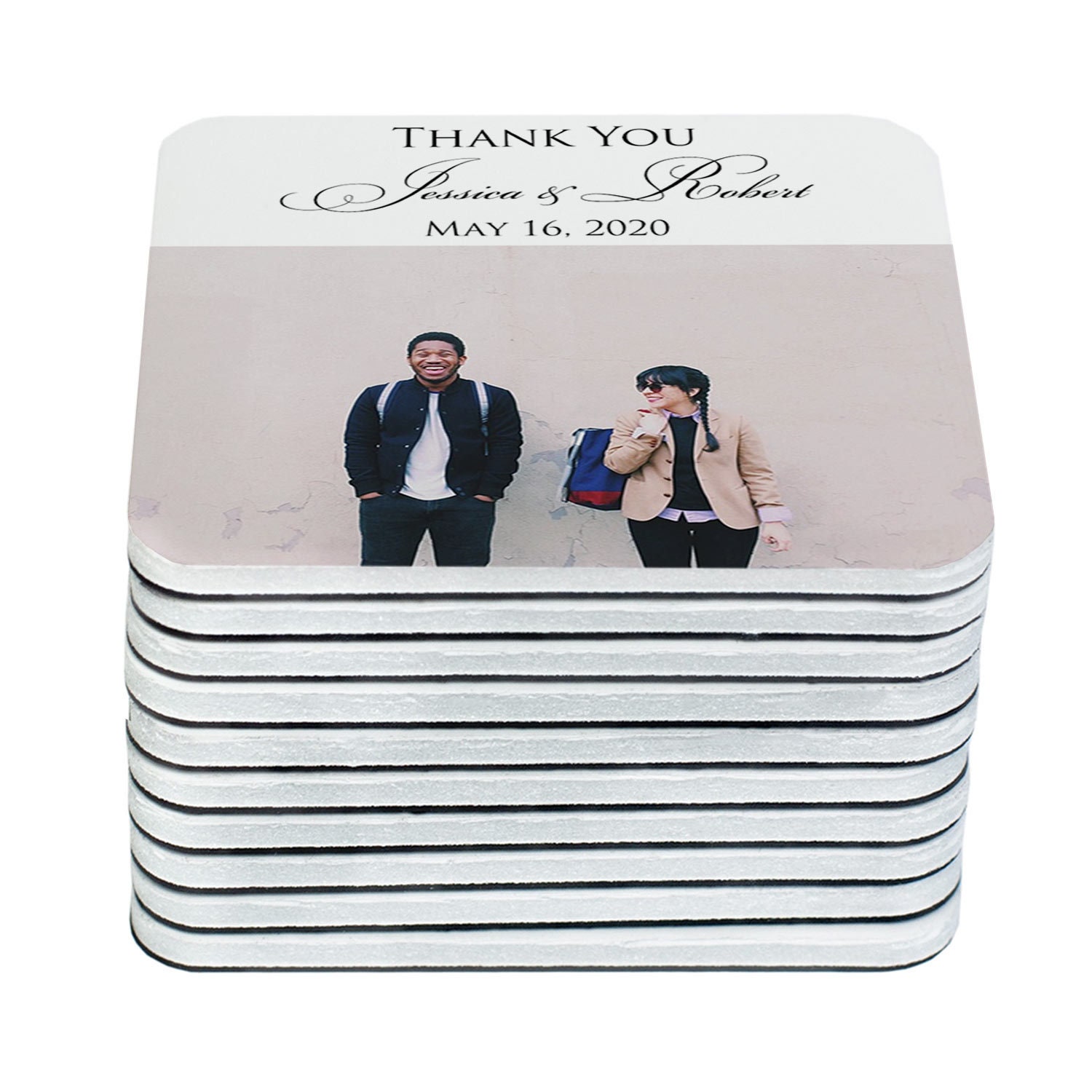 Wedding magnets, Thank you magnets, Personalized wedding favors