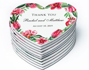 Heart magnet, Thank you magnets, Wedding magnets
