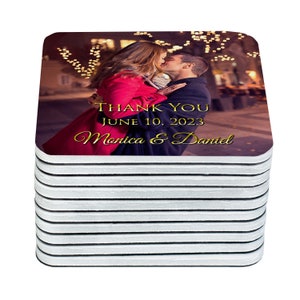 Thick photo magnets, Thank you magnets, Personalized wedding favors