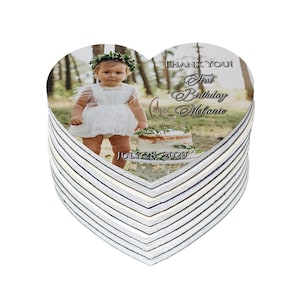 Imán de foto de cumpleaños Imán de recuerdo de fiesta personalizado Regalo de foto personalizado para invitados Imán de refrigerador de cumpleaños