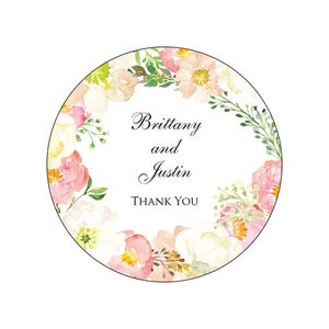 Round magnet, Thank you magnets, Wedding magnets image 2