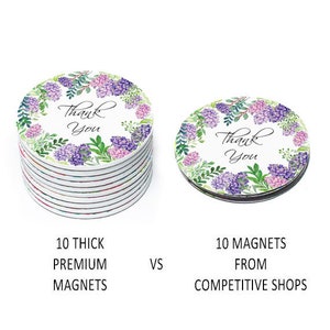 Round magnet, Thank you magnets, Wedding magnets image 3