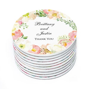 Round magnet, Thank you magnets, Wedding magnets image 1