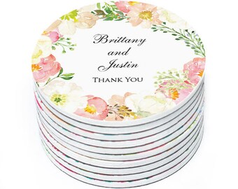Round magnet, Thank you magnets, Wedding magnets