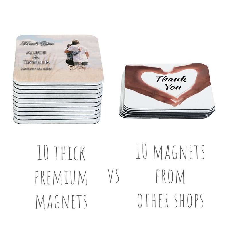 Wedding magnets Thank you magnets Personalized wedding favors