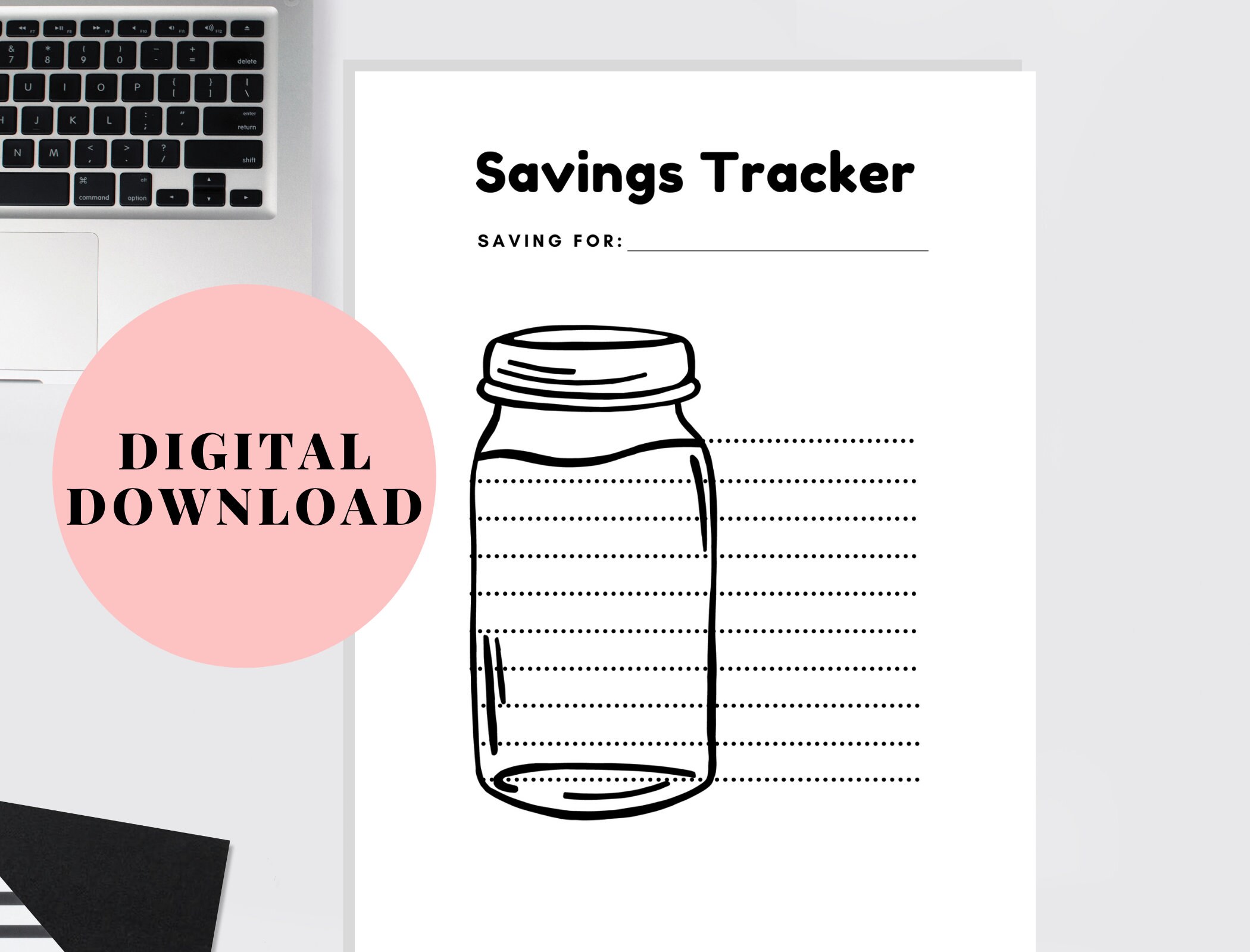 Editable PDF Savings Jar Tracker Printable Savings Jar - Etsy