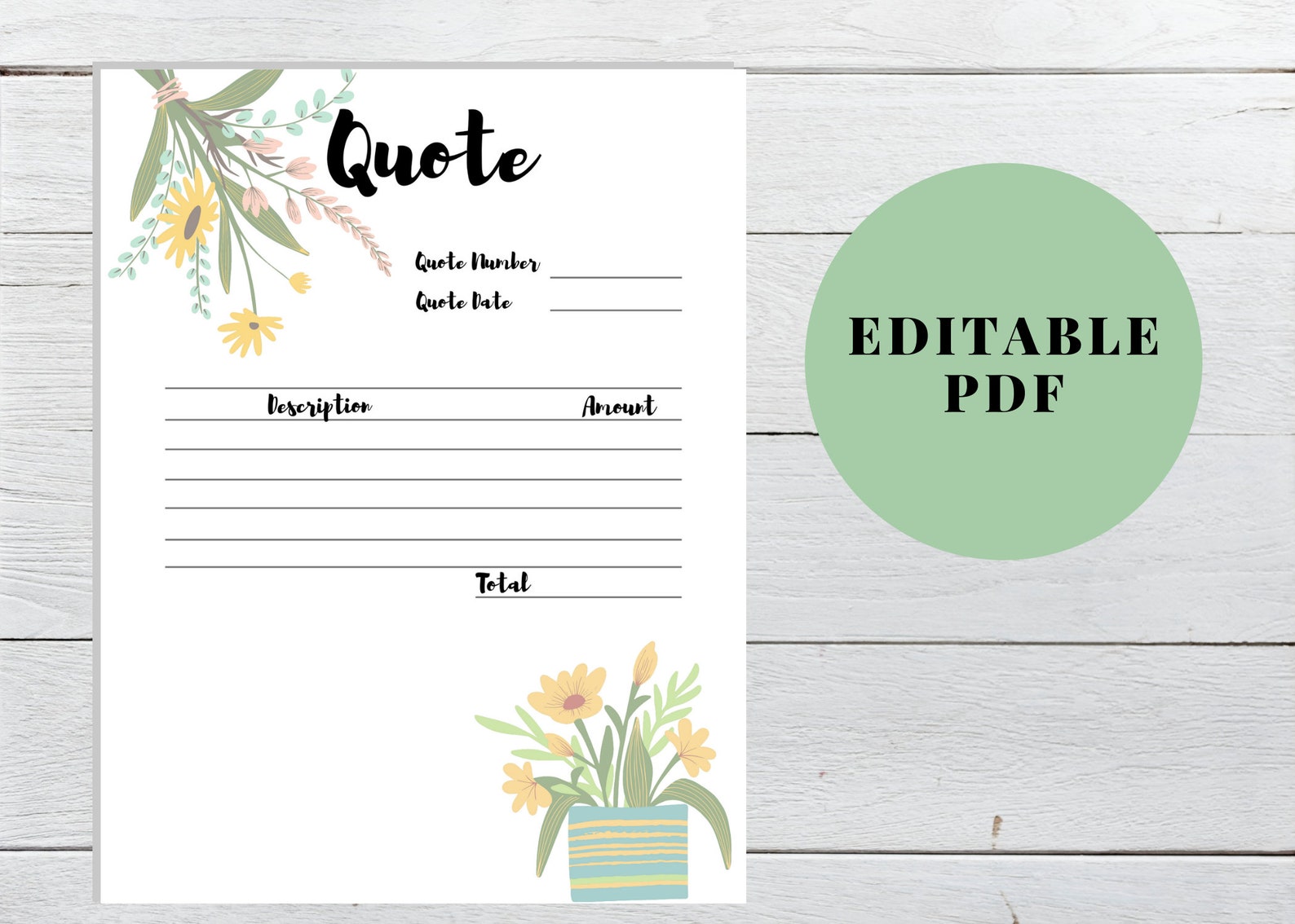 Florist Quote Template Florist Quote Template