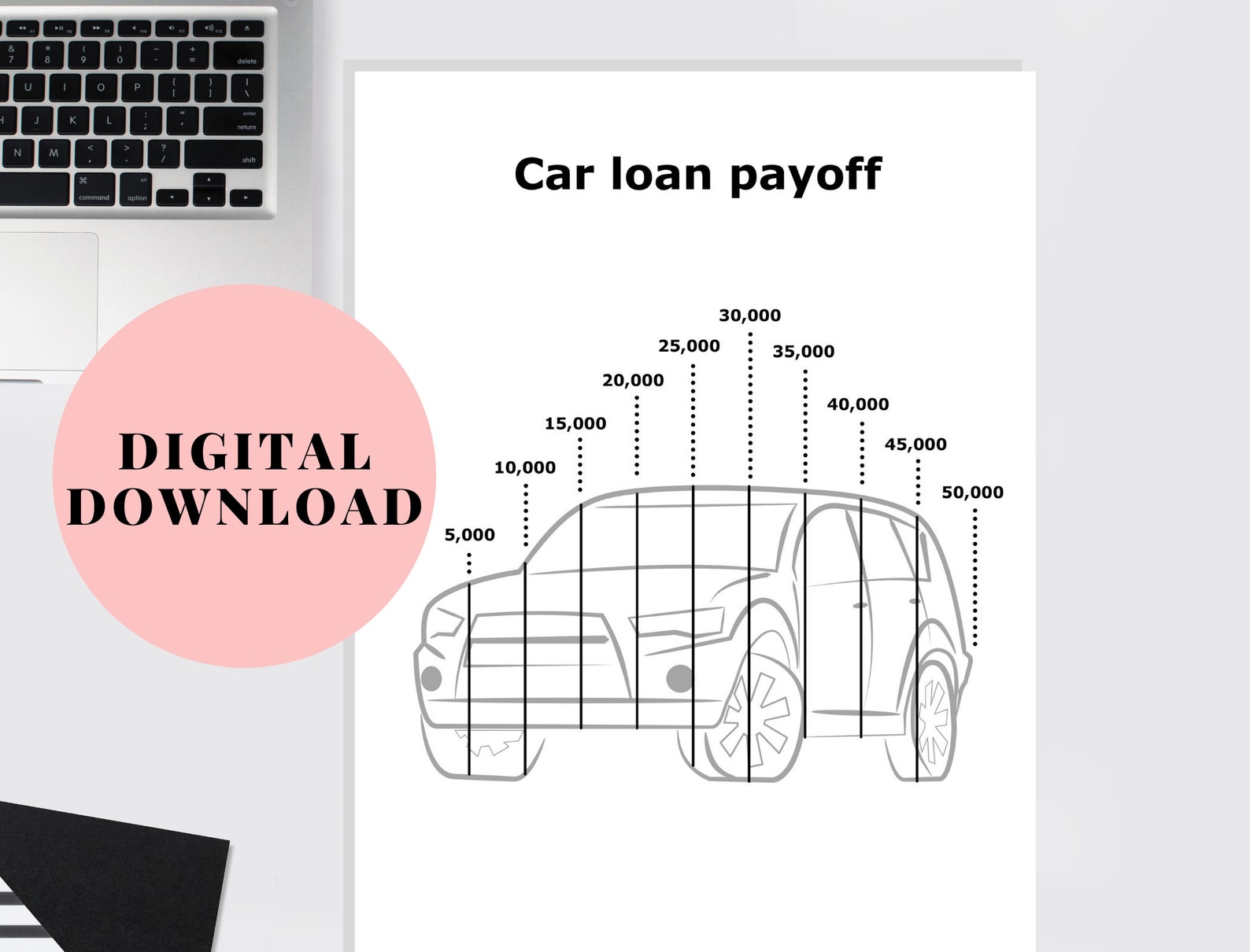 Printable Car Loan Payoff Tracker Bundle, Printable Car Savings Goal ...