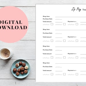 Zip pay tracker, Zip pay repayment tracker, Zip pay planner, Zip pay payment tracker, Zip pay instalment tracker, Zip pay payment planner