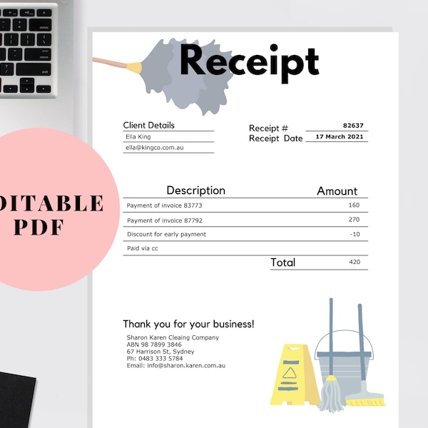 Receipt Template - Etsy