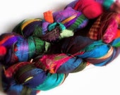 1 meter indian sari falls silk for jewelry making, boho silk