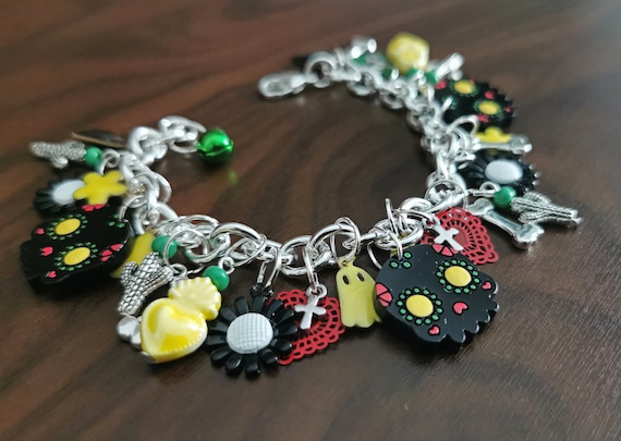 925シルバーブレスレットチャーム - シルバースカルジュエリー - Etsy 日本