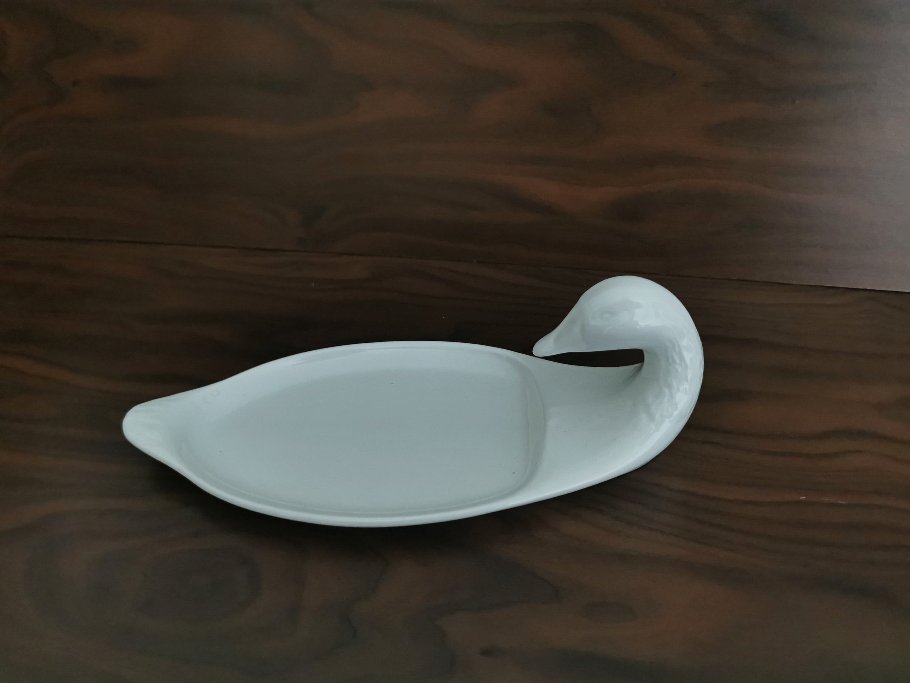 Beurrier en Forme de Cygne, Vintage, Porcelaine, Excellent État