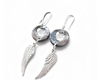Angel wing earrings