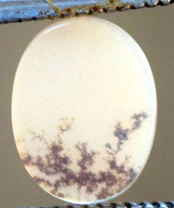 14.10*8.90 mm Top Quality Dendrite Agate or Indian Shazar Unique Piece Oval Cut for Jewelry and Ring Making Certified Gemstone