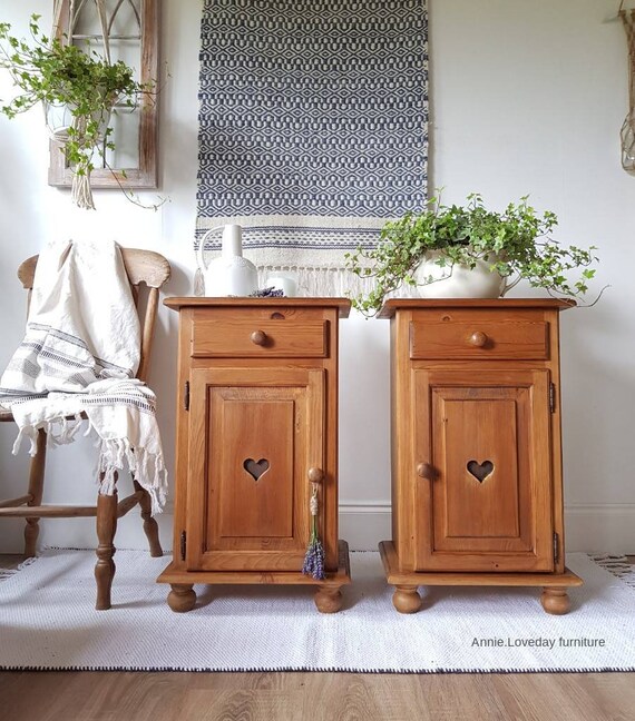 Solid Pine Bedside Tables Bedside Cabinet With Drawers Etsy