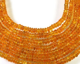 garnet beads for jewelry BH#89C 2-4 mm Orange Mandarin Garnet plain beads 5 Strand 16 Long- Natural Fanta Garnet rondelle beads