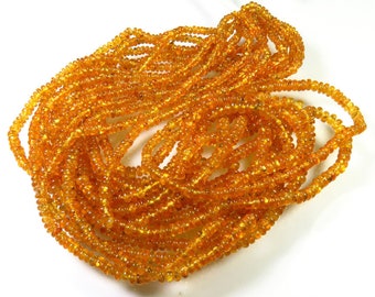 garnet beads for jewelry BH#89C 2-4 mm Orange Mandarin Garnet plain beads 5 Strand 16 Long- Natural Fanta Garnet rondelle beads