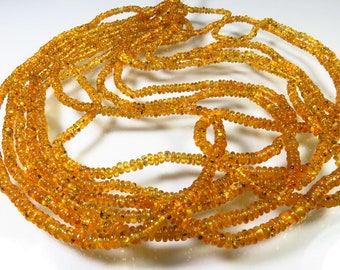 garnet beads for jewelry BH#89C 2-4 mm Orange Mandarin Garnet plain beads 5 Strand 16 Long- Natural Fanta Garnet rondelle beads