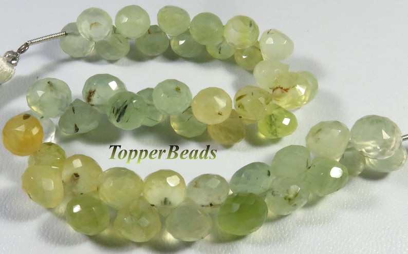 Natural Green Prehnite Hand Carved Leaf Briolette Gemstone Bead 11x22mm Natural Green Prehnite Hand Carved Leaf Briolette Gemstone Bead 11x22mm