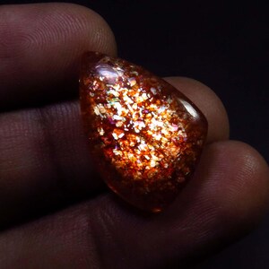 Pietra del sole africana naturale al 100%, 21 x 14 mm, pietra preziosa fantasia pietra del sole scintillante arcobaleno, 12 carati, cabochon traslucido pietra del sole AAA+, pietra preziosa curativa