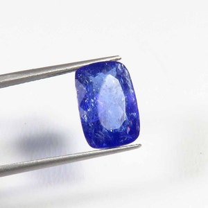 Pedra preciosa de tanzanita africana, baguete, 5,35 cts, corte de tanzanita azul natural AAA+, 13 x 9 mm, corte facetado solto para joias,