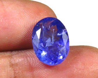 100 % Blue Tanzanite Faceted Cut Gemstone, Oval Shape, 12x9 mm, Natural Blue Tanzanite Cut Gemstone Loose For Gifts & Unique Creations