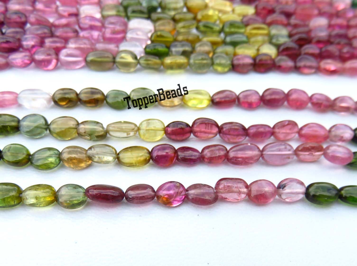 Natural Multi Color Tourmaline Beads OUT STANDING Pink Etsy