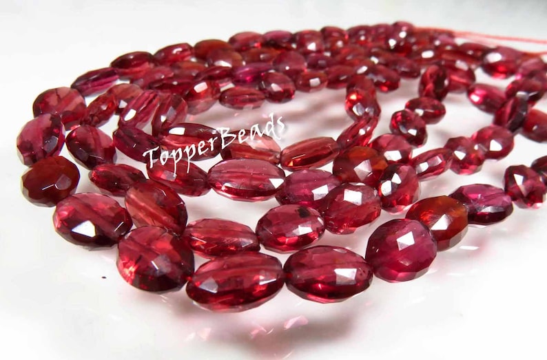 15 Strand BH#639 Natural Mozambique Garnet beads High Rare* Garnet Faceted Beads Red Mozambique Garnet Oval shape Briolette beads