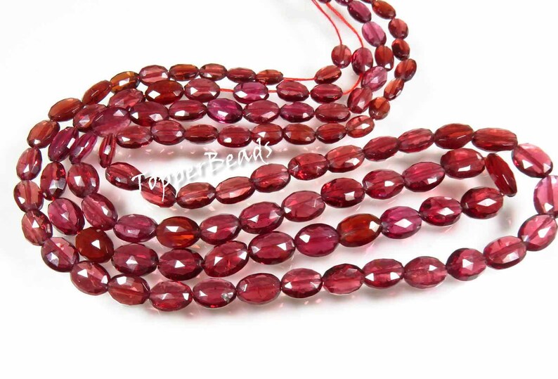 15 Strand BH#639 Natural Mozambique Garnet beads High Rare* Garnet Faceted Beads Red Mozambique Garnet Oval shape Briolette beads