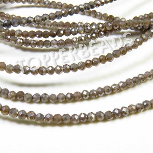 Brown Coated Mystic Moonstone Beads, 2mm, Diamond Cut Moonstone Rondelle Faceted Beads, 3 Strands, Natural Moonstone Gems Beads For Jewelry,