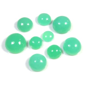 Beautiful Natural Greenish Chrysoprase Gemstone, 6-10.5mm, Chrysoprase Round For Jewelry and Ring, Chrysoprase Polished Cabochon For Jewelry