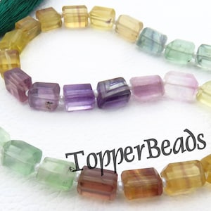 Mix Multi Fluorite Briolette Cut Beads, Natural Fluorite Tumble Nugget Faceted Beads, 13&quot;Strand, Beads For Jewelry & Necklace,