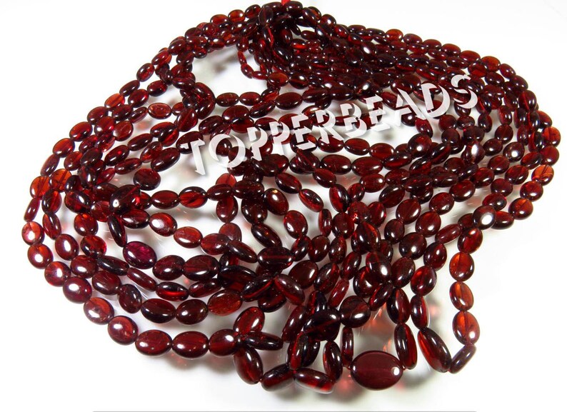 Garnet Plain beads Mozambique Garnet oval plain beads Jewelry making 17 inch Strand Natural Mozambique Garnet beads BH#68A 7-10 mm