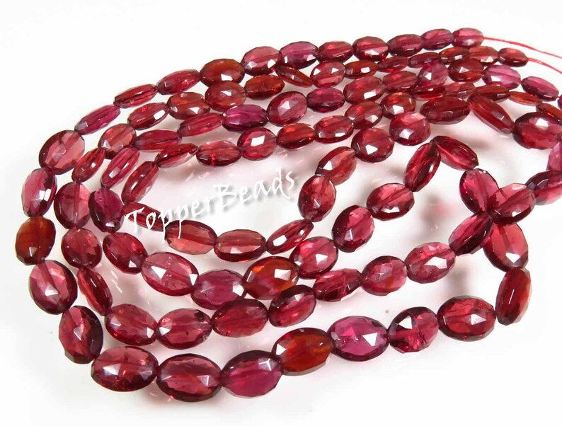 15 Strand BH#639 Natural Mozambique Garnet beads High Rare* Garnet Faceted Beads Red Mozambique Garnet Oval shape Briolette beads