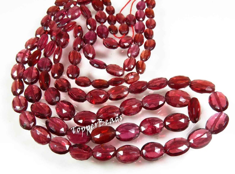 15 Strand BH#639 Natural Mozambique Garnet beads High Rare* Garnet Faceted Beads Red Mozambique Garnet Oval shape Briolette beads