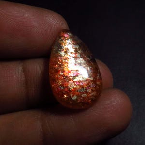 Pietra preziosa di Sunstone a reticolo arcobaleno AAA+, 21 x 13 mm, Cabochon di Sunstone africano naturale al 100%, 11 carati, Cabochon di Sunstone sfuso per gioielli,
