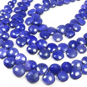 Perline di pietra di luna mistica rivestita naturale, filo da 9,5&quot;, perline di pietra di luna mistica blu a forma di cuore, 8-13 mm, perline di pietra di luna per uso in gioielleria,