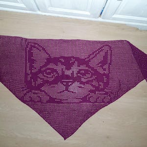 Patrón de crochet para bufanda de gato