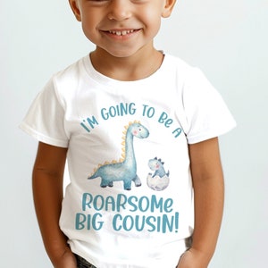 Big Cousin Dinosaur T-Shirt: Baby Announcement Gift