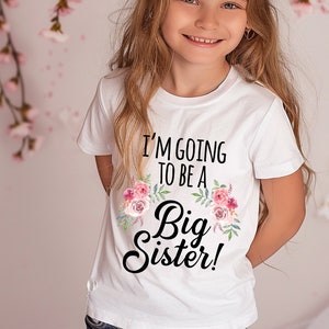 I'm Going To Be a Big Sister Shirt, bodysuit, Big Sister Announcement, Promoted to big sister, grandparents baby announcement