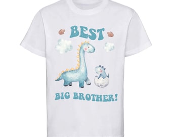 Dinosaur Brothers "Best Big Brother" Tee - Perfect for New Baby Announcements!