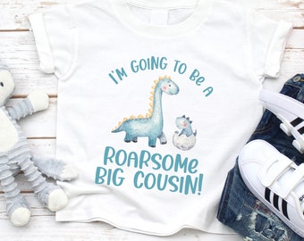 I'm going to be a Big cousin dinosaur t shirt, baby announcement idea for nephew, Boys Dinosaur T-shirt, cousins Matching Shirt