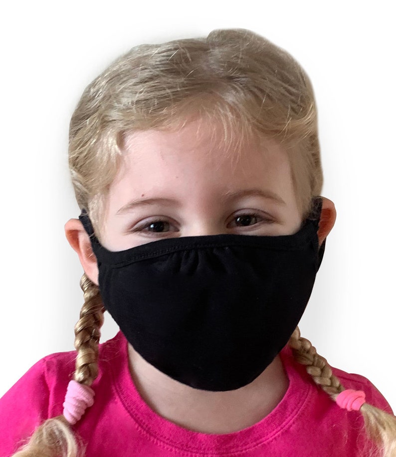 Youth kids face mask washable children face mask black face Etsy